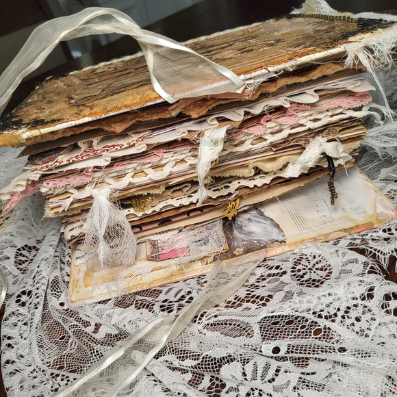 Vintage French Tapestry Junk Journal - Picture 4 of 17